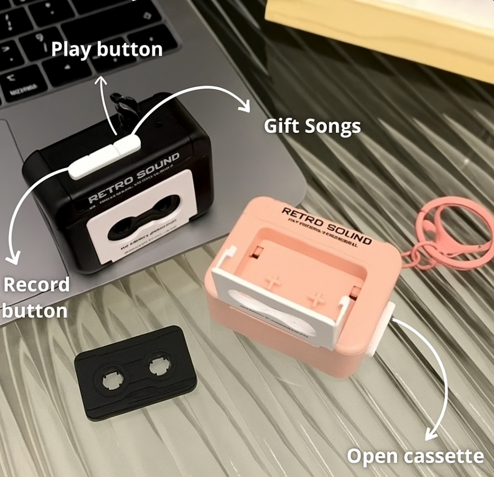 Retro Musical Keychain